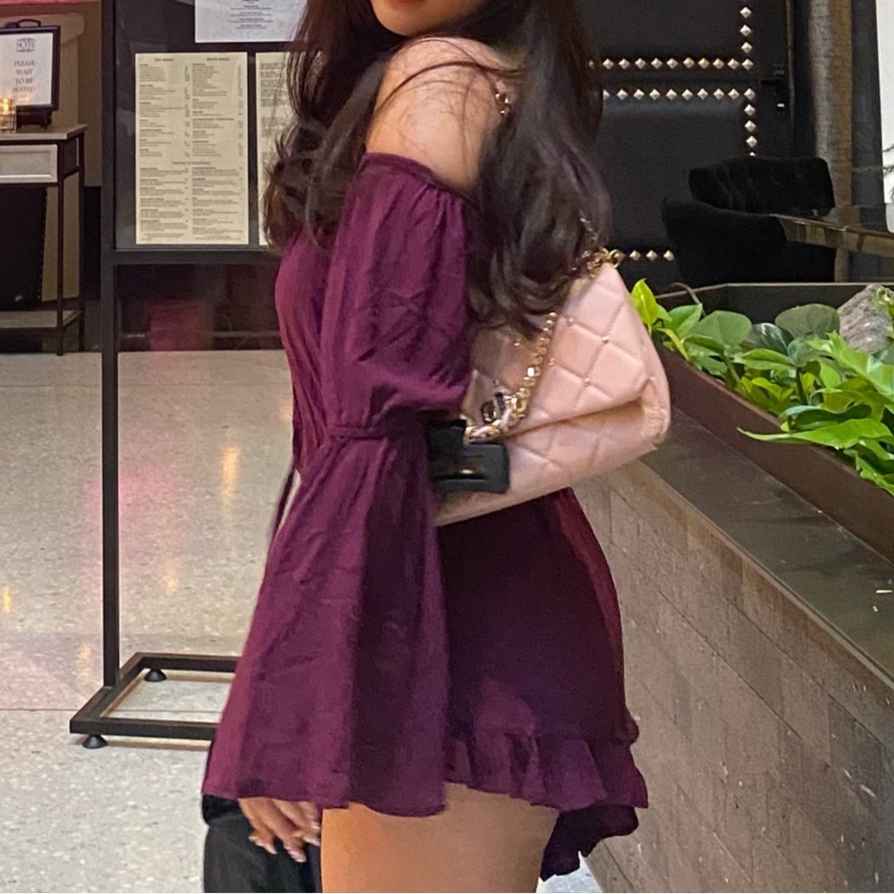 Radio Fiji Burgundy Romper